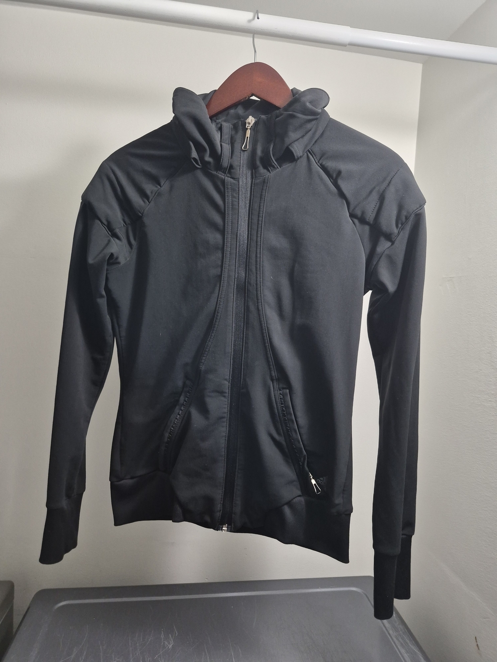 adidas Black Full-Zip Hoodie Sweatshirt